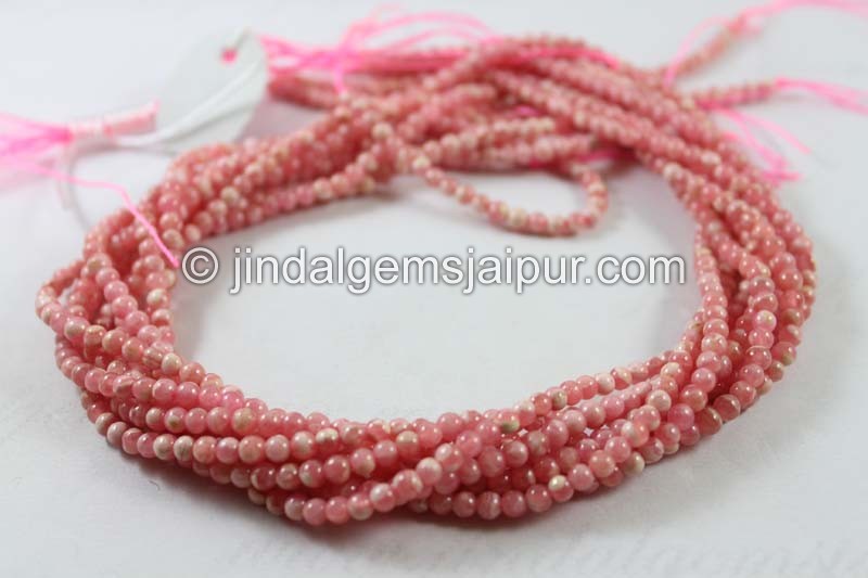 Rhodochrosite Smooth Round Beads